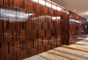 Цена по прейскуранту завода-изготовителя современный коридор вестибюля отеля декоративная деревянная стеновая панель
