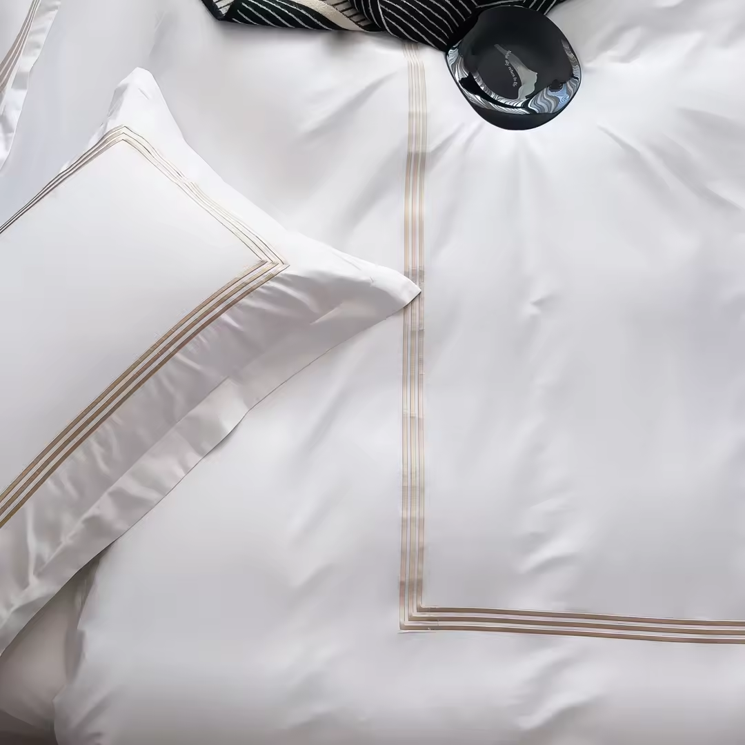 Китайская фабрика 5-звездочный комплект постельного белья из египетского хлопка Queen King Size Белый гостиничный комплект постельного белья класса люкс